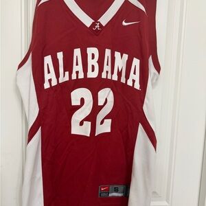 Nike Alabama Red and White Basketball Jersey - #22